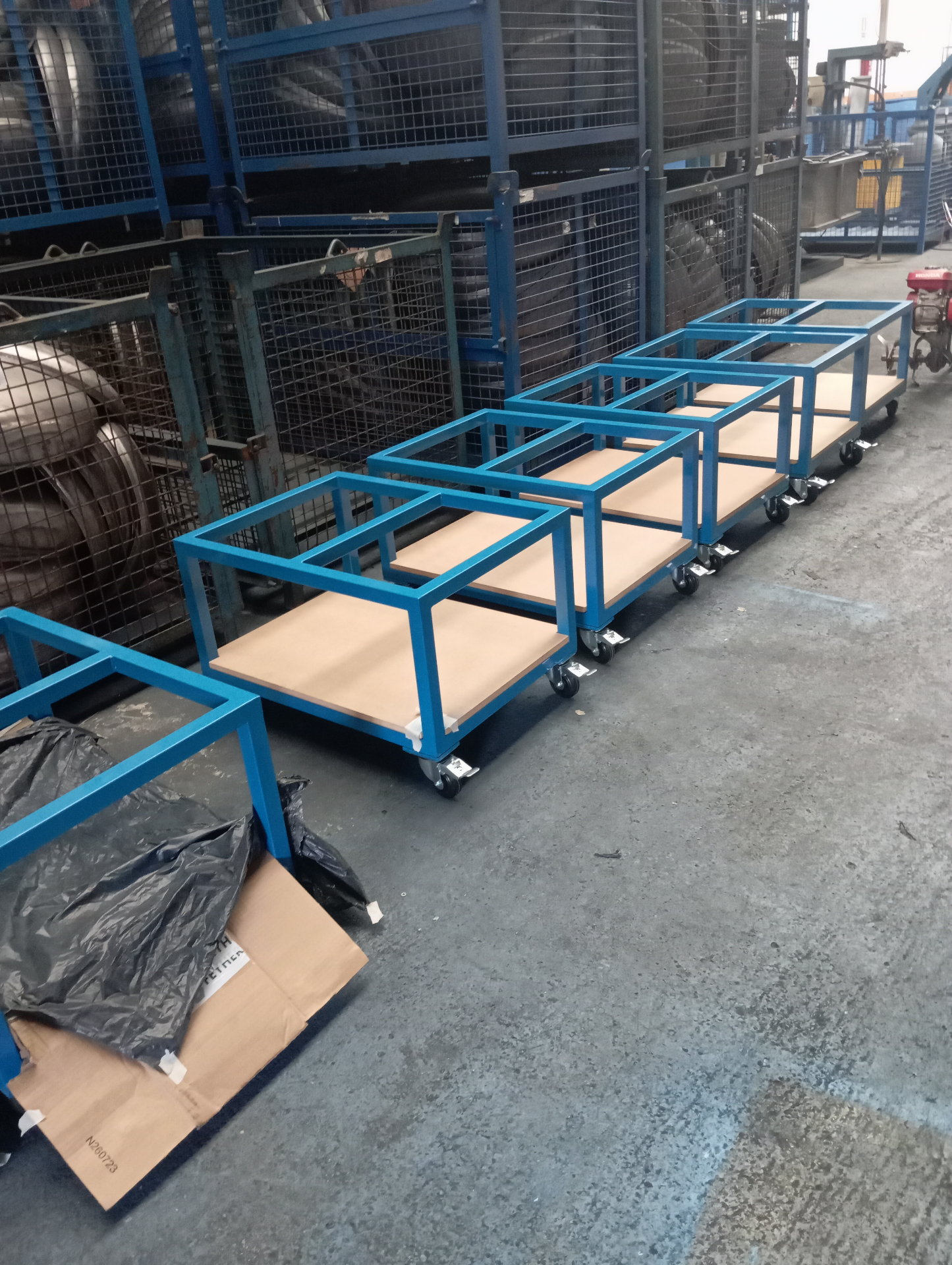 Serie de Carros Industriales Azules